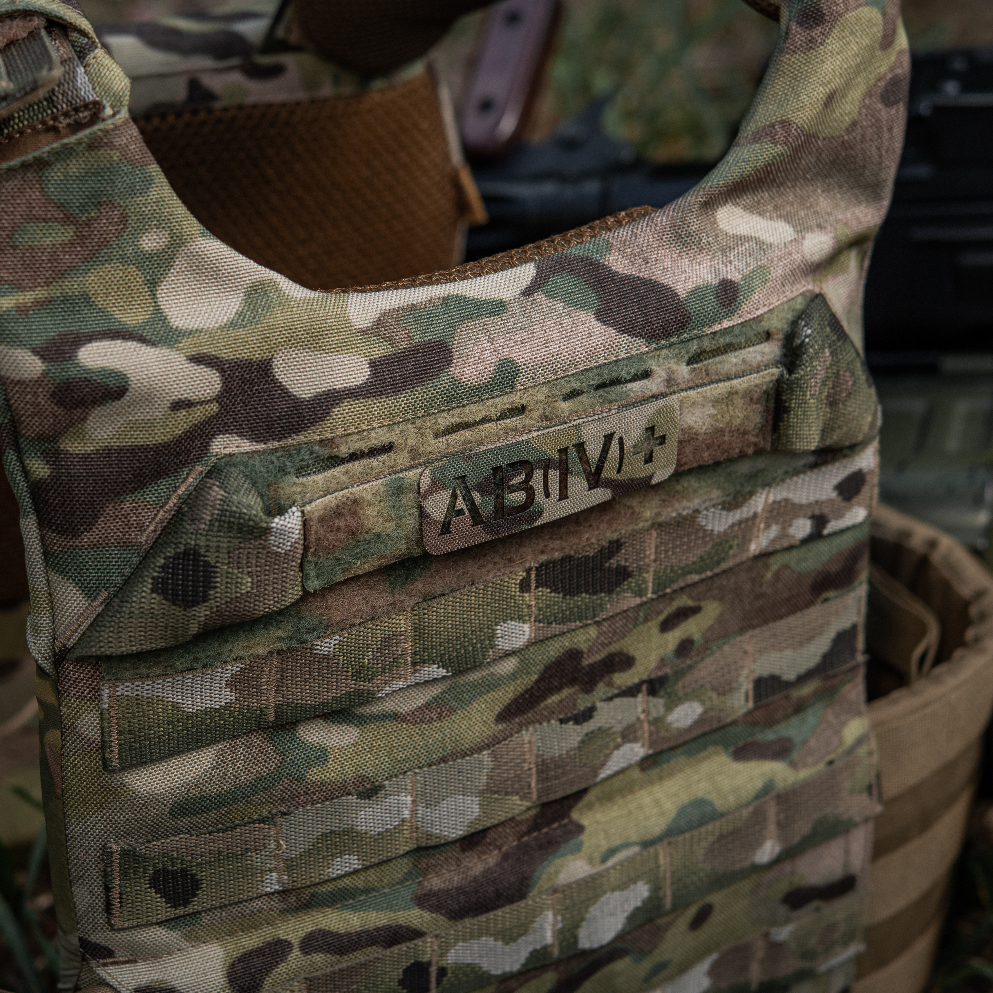 M-Tac нашивка группа крови AB (IV) + сквозная Laser Cut 25х80 Multicam — 6