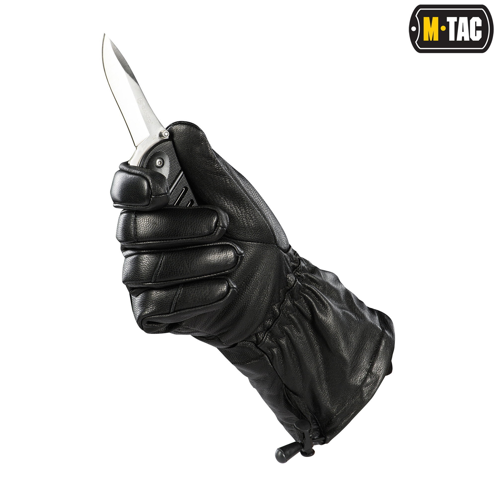 M-Tac перчатки зимние кожаные Black — 5