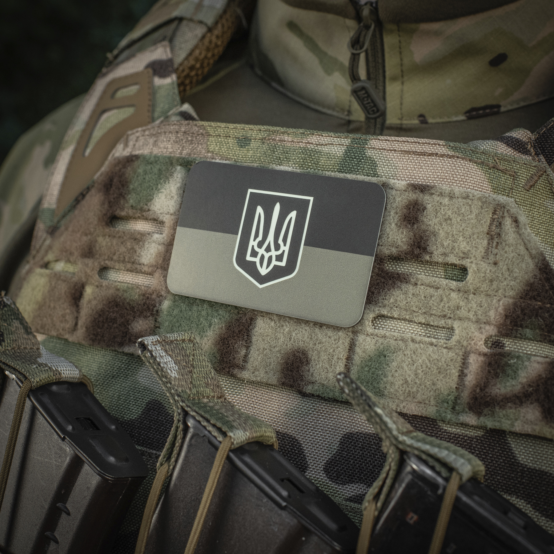 M-Tac нашивка флаг Украины с гербом (80х50 мм) Olive/GID — 10