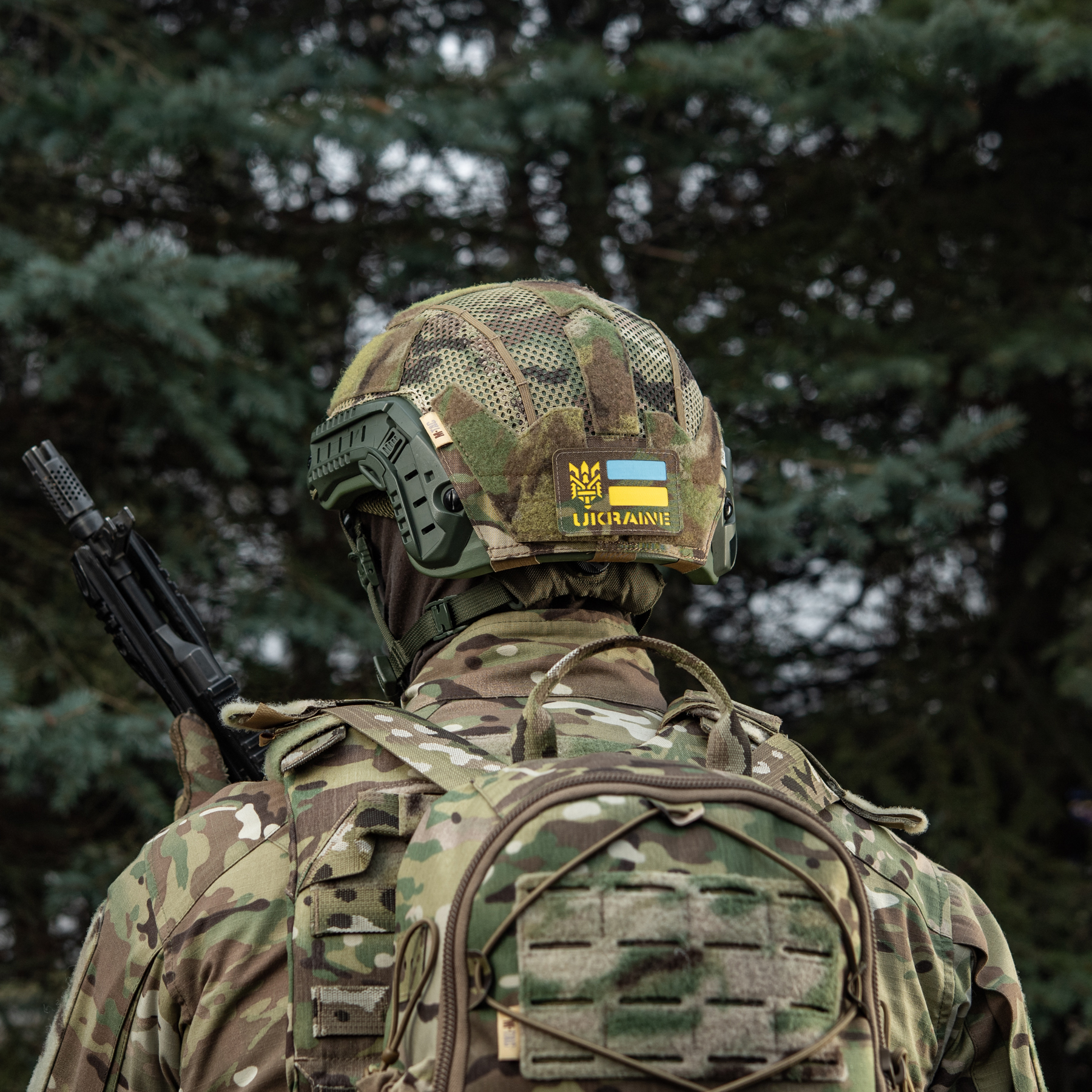 M-Tac нашивка Ukraine (с Тризубом) Laser Cut Multicam/Yellow/Blue/GID — 16