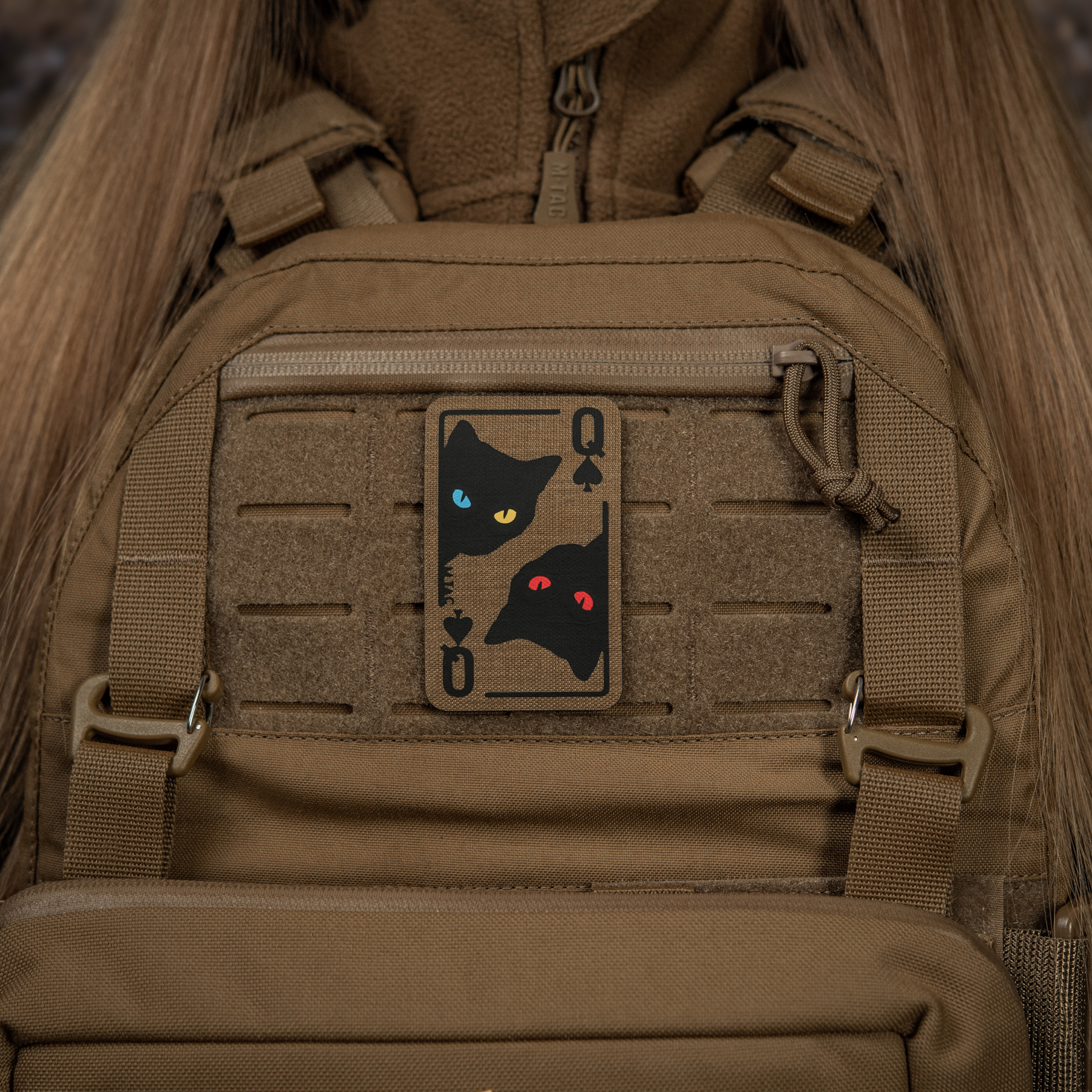 M-Tac нашивка Queen of spades Coyote/Black — 7