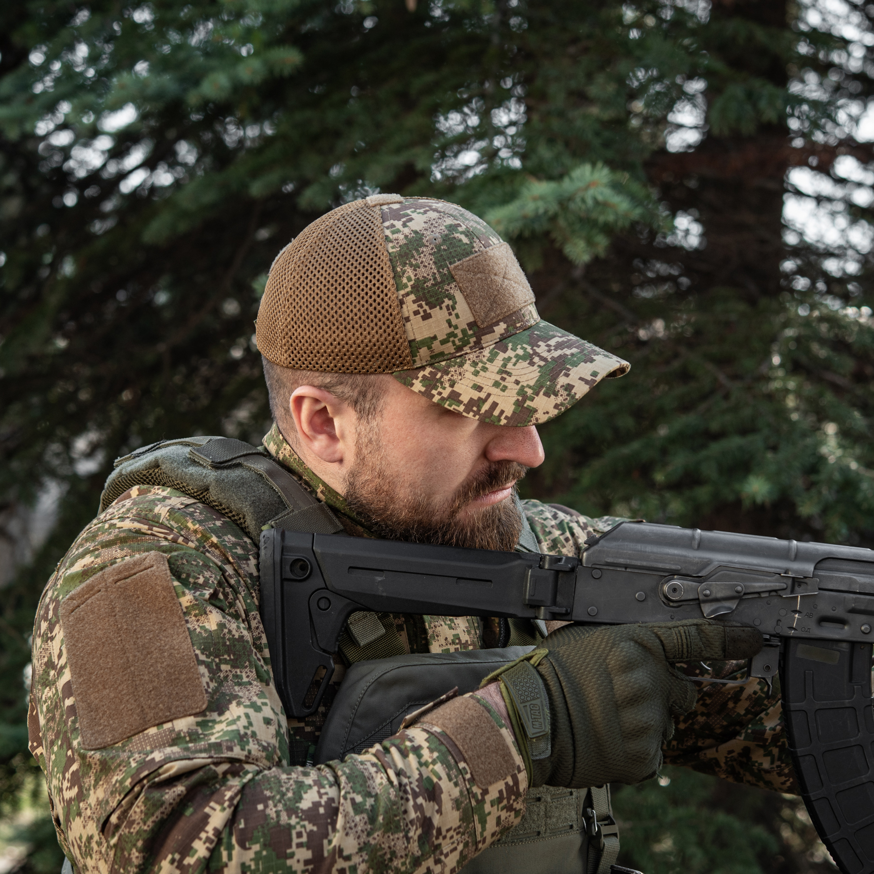M-Tac бейсболка тактическая с сеткой Rip-Stop NGU Camo — 11