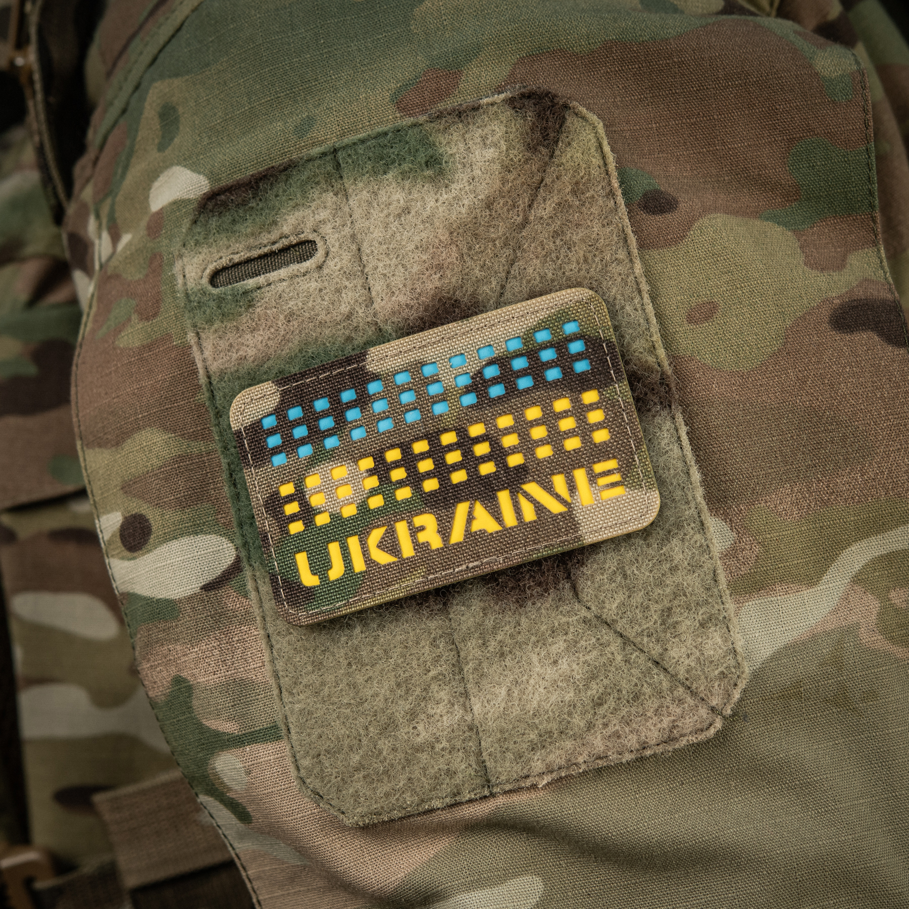 M-Tac нашивка Ukraine Laser Cut Multicam/Yellow/Blue/GID — 12