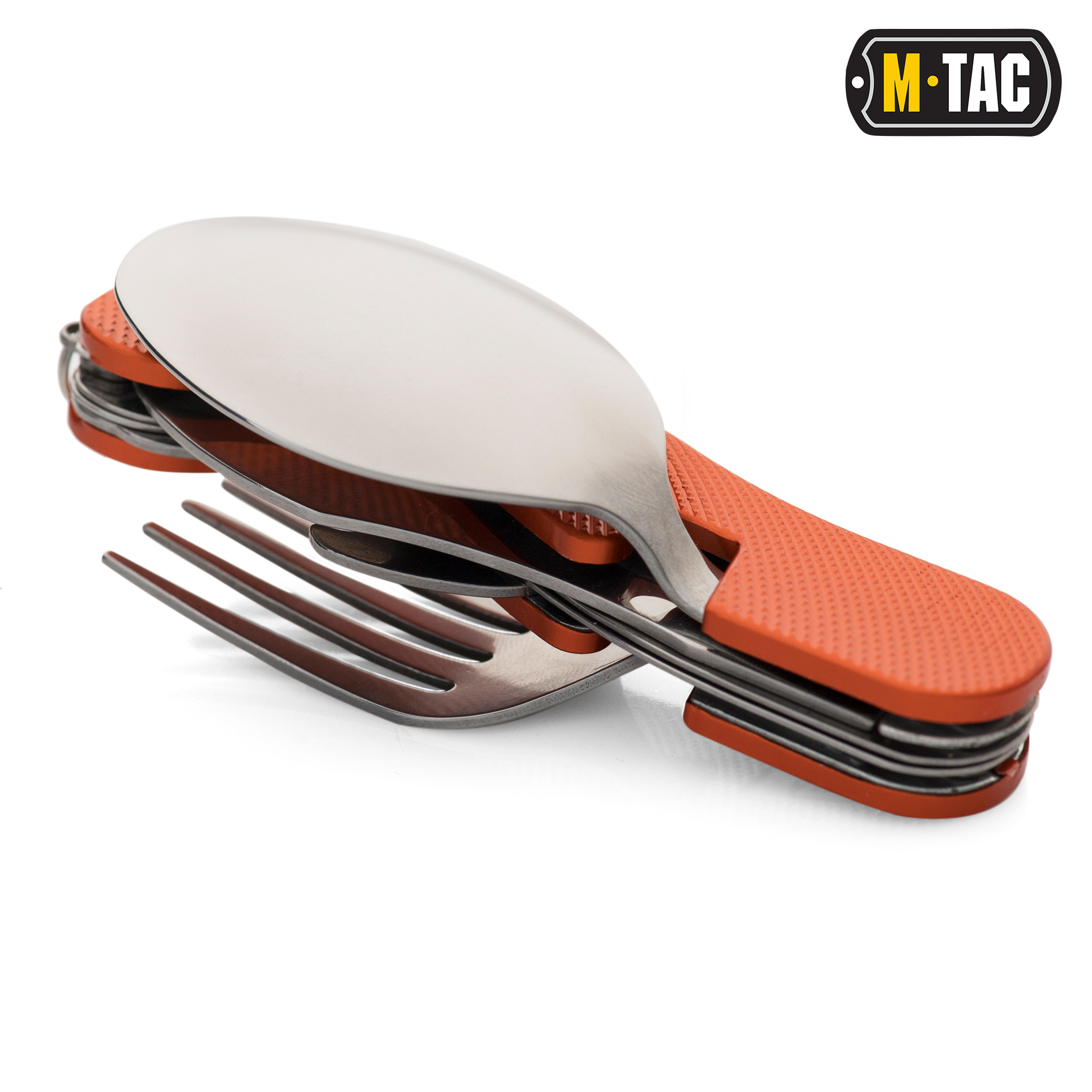 M-Tac столовый набор складной разъемный Orange/Steel — 3