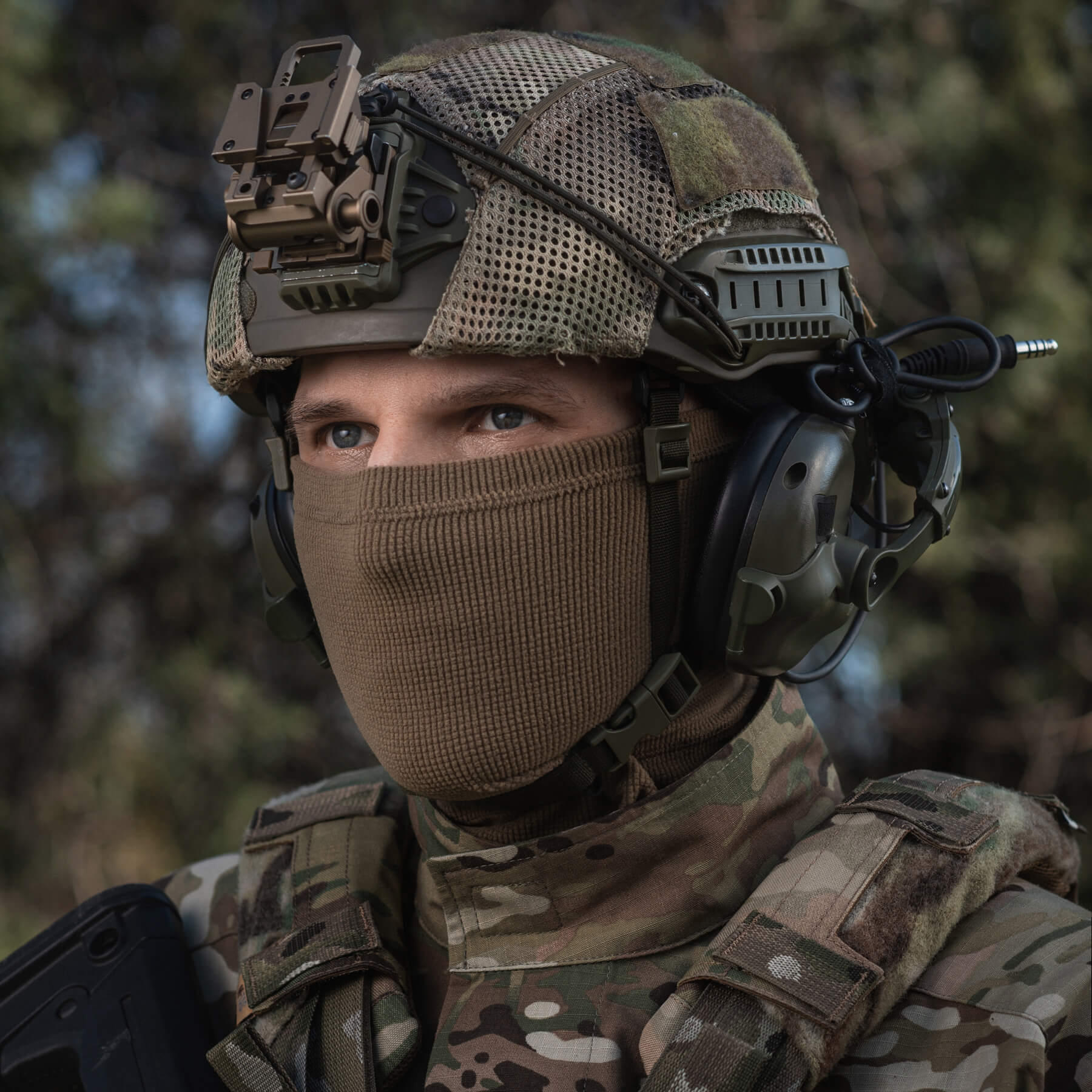M-Tac шарф-труба анатомический микрофлис рип-стоп Tan — 7