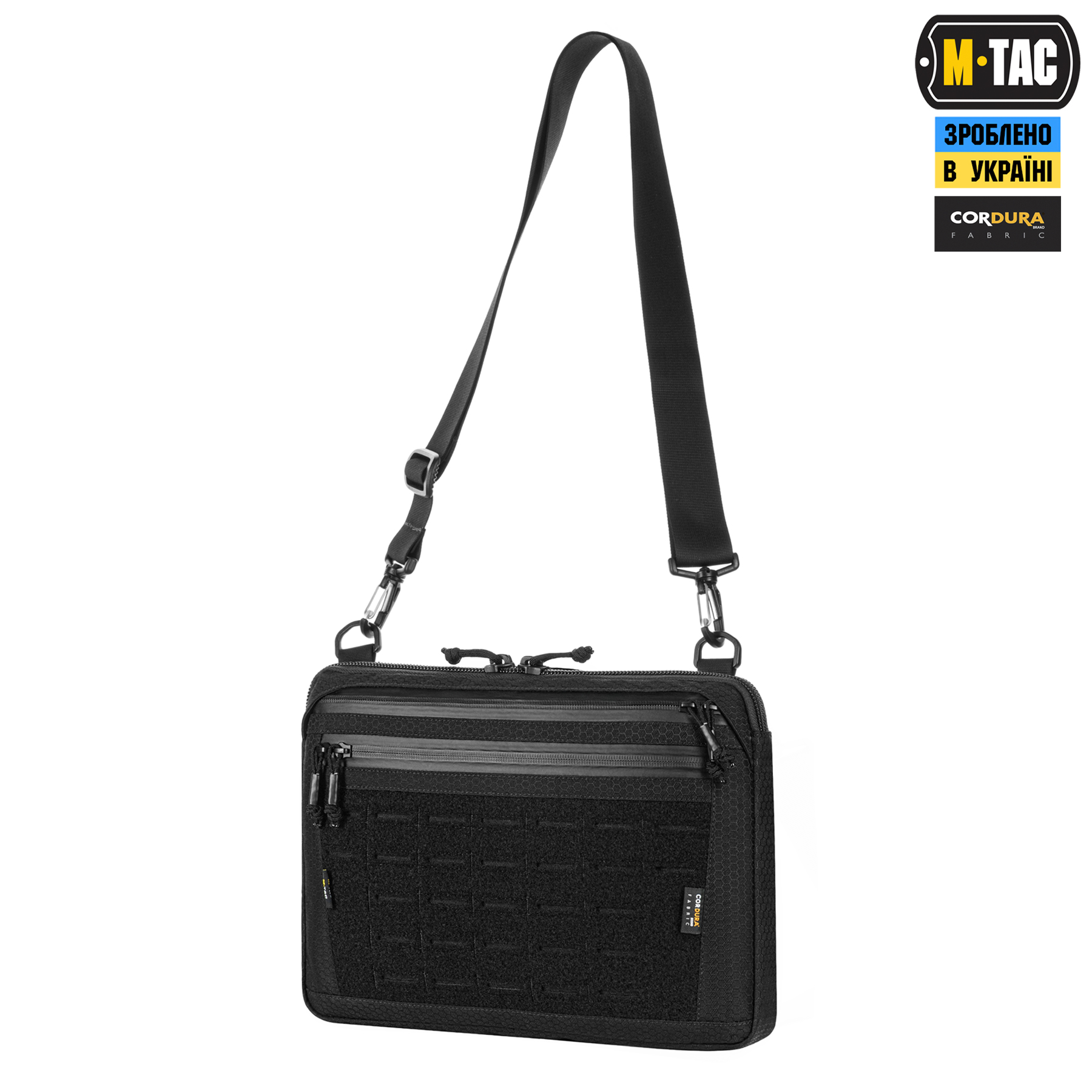 M-Tac сумка Admin Bag Large Elite с липучкой Hex Black — 6