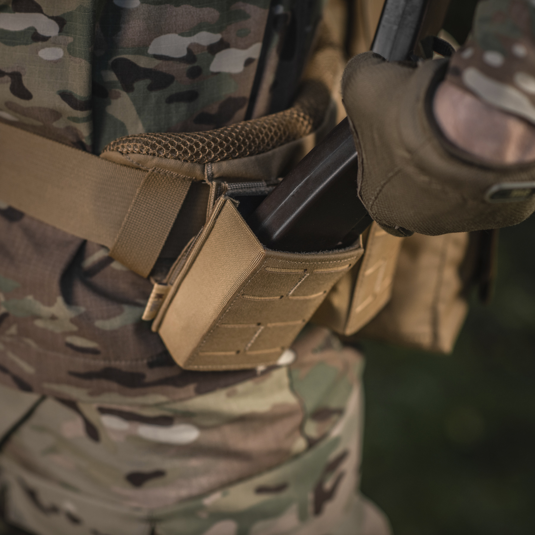 M-Tac подсумок для магазина на резинке (10 см) Laser Cut Coyote — 23