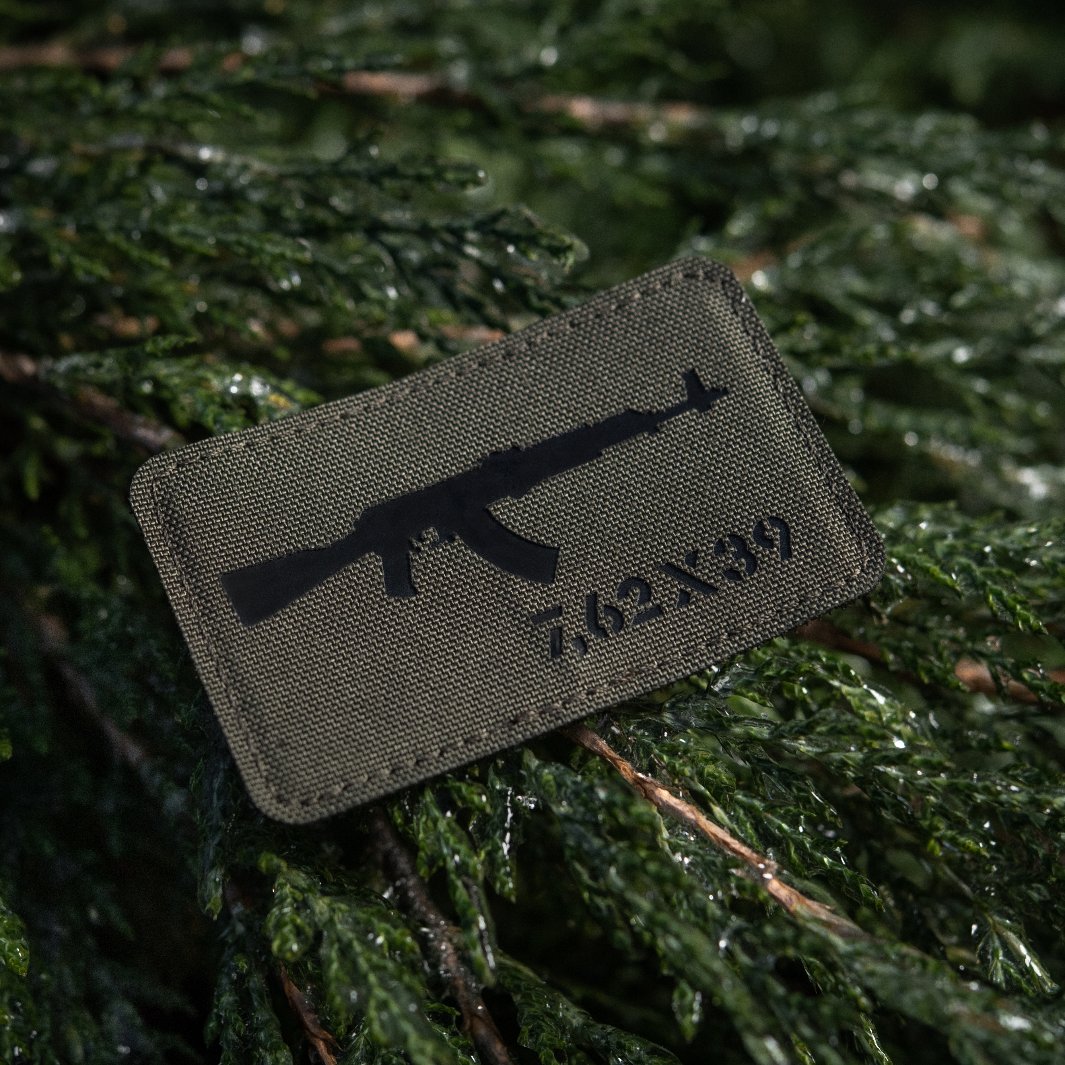 M-Tac нашивка AKM 7,62х39 Laser Cut Ranger Green/Black — 8