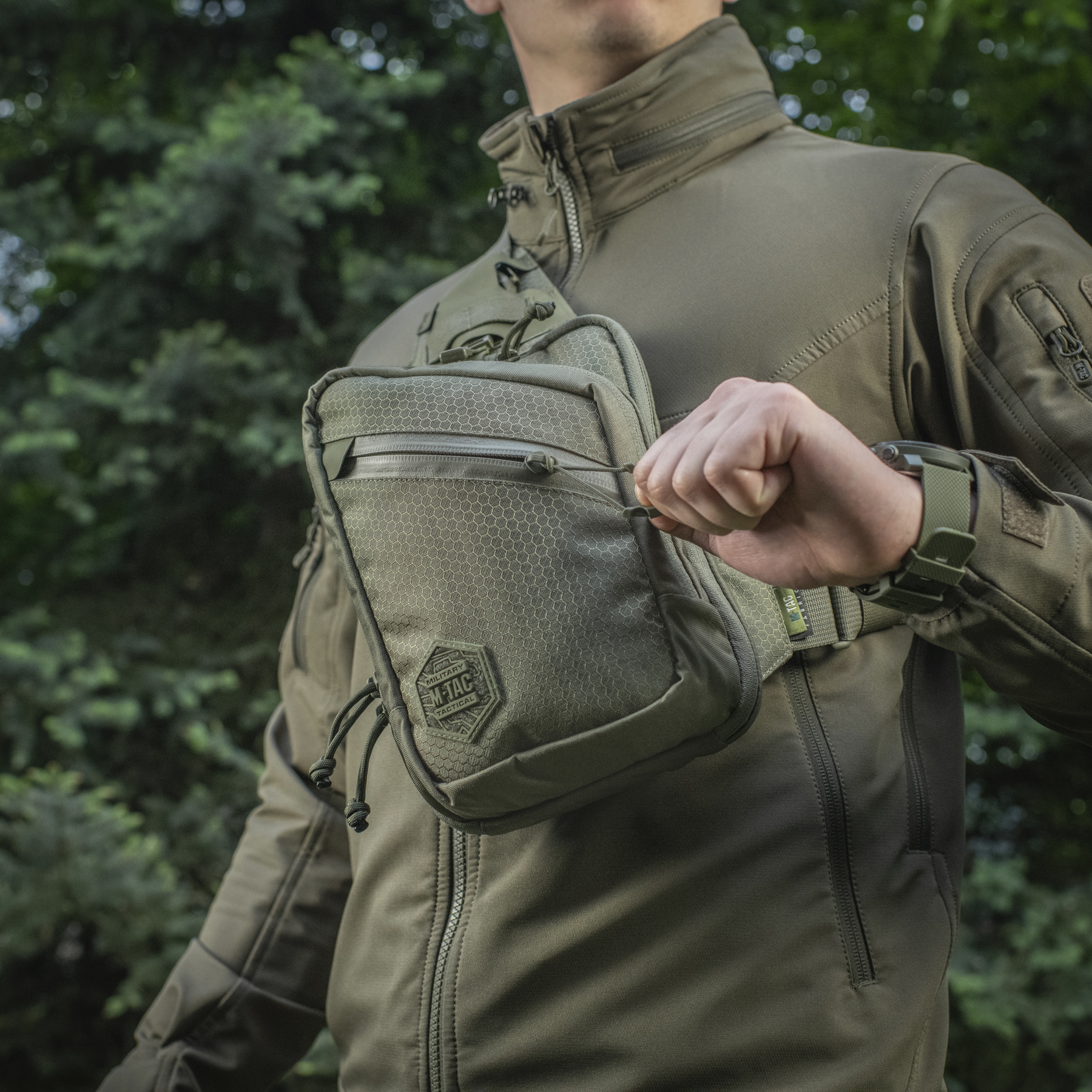 M-Tac сумка Sling Pistol Bag Elite Hex Ranger Green — 12