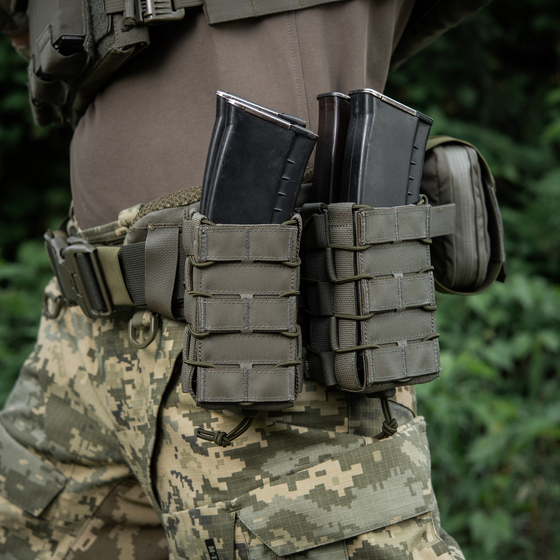 M-Tac подсумок для АК открытый двойной Laser Cut Ranger Green — 17