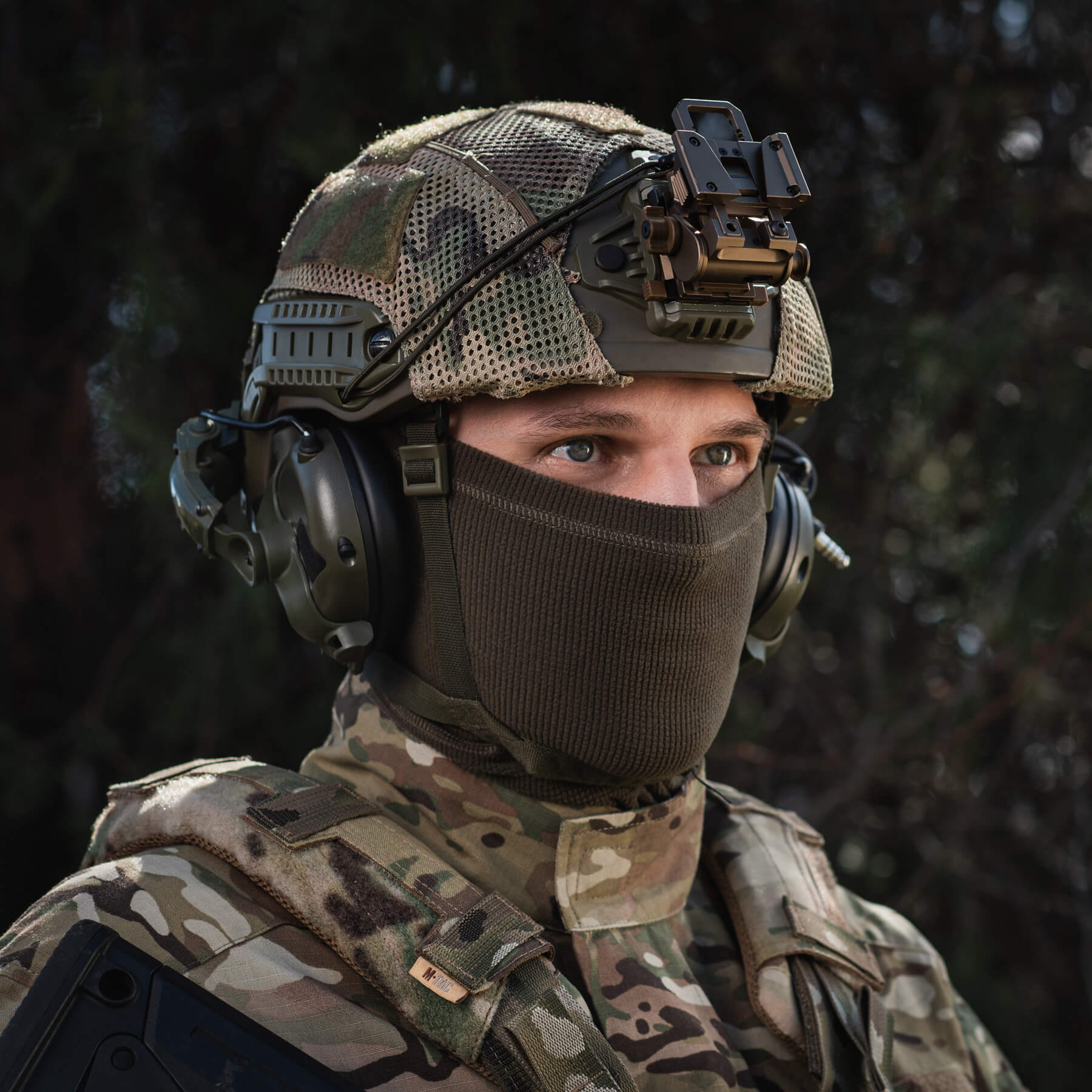 M-Tac шарф-труба анатомический микрофлис рип-стоп Dark Olive — 8