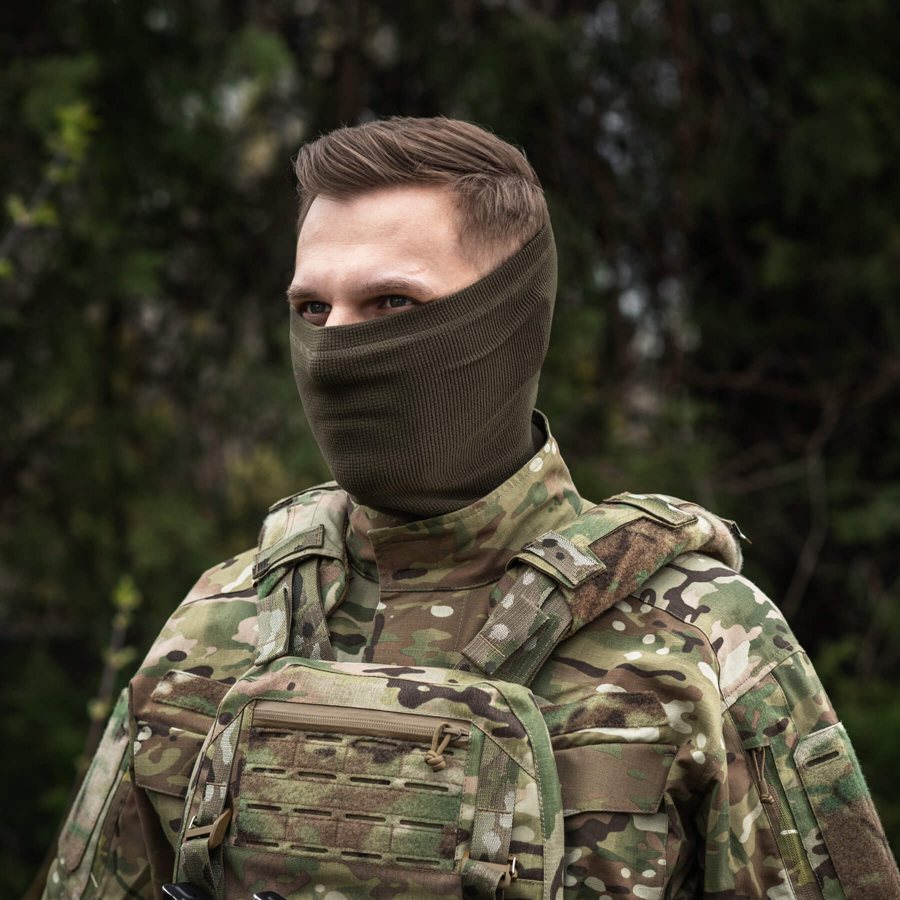 M-Tac шарф-труба микрофлис рип-стоп Dark Olive — 6