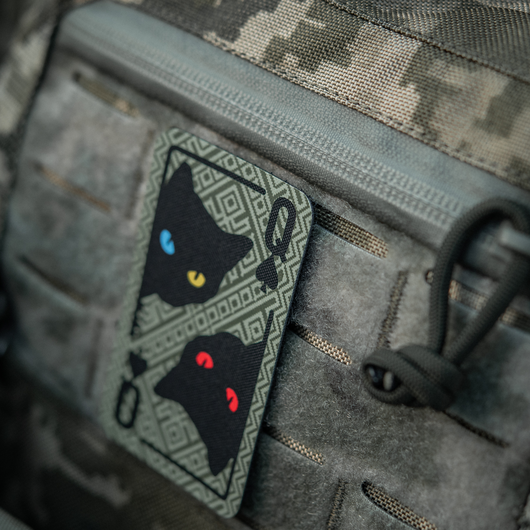 M-Tac нашивка Queen of spades (Орнамент) Olive — 9