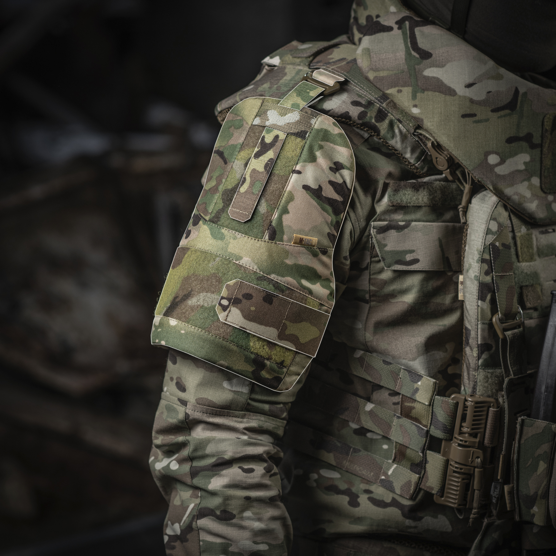 M-Tac плечевая защита с баллистическими пакетами 1 класс (FMS) для Cuirass QRS Multicam — 16