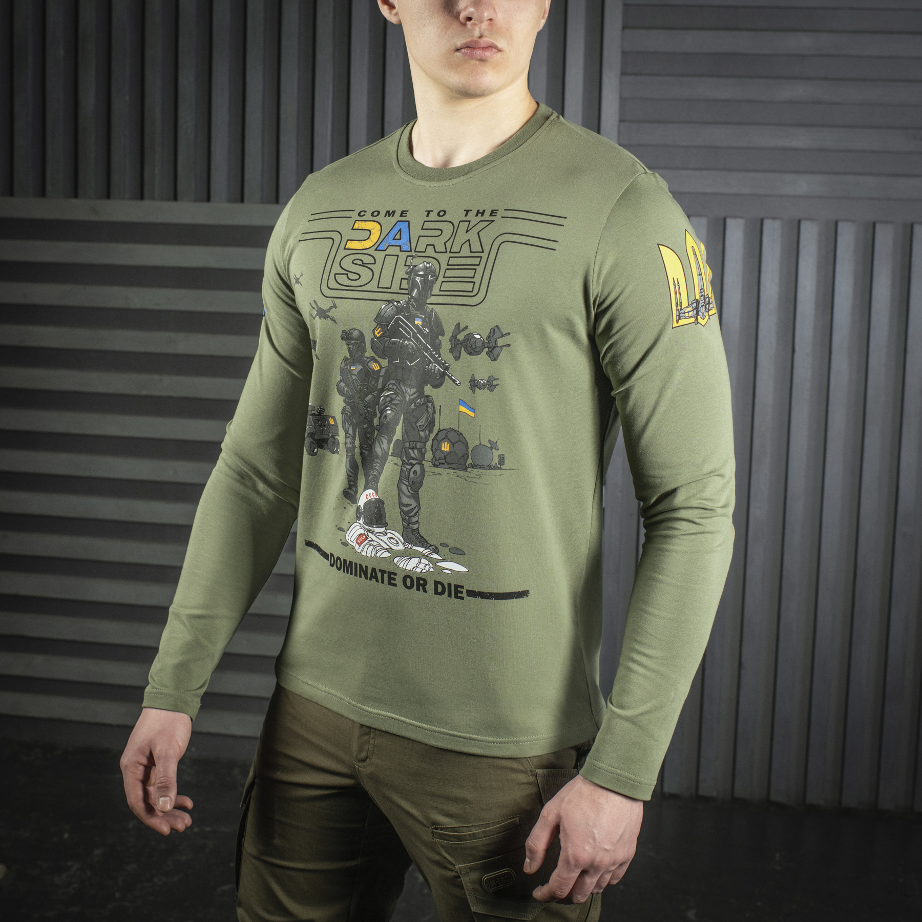 M-Tac футболка UA Side длинный рукав Light Olive — 15
