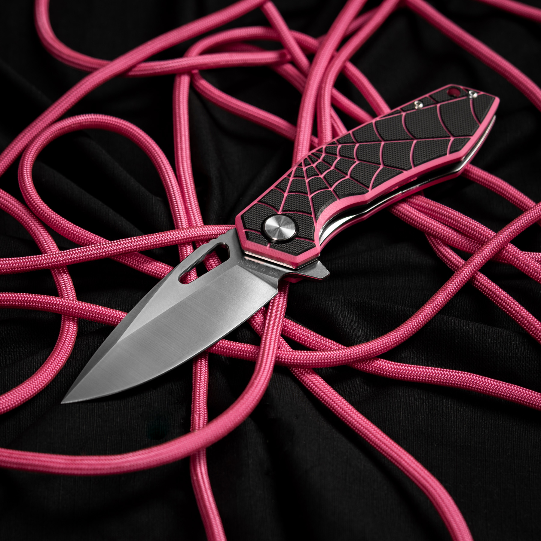 M-Tac нож складной Type 12 Spider Web Black/Pink/Steel — 17