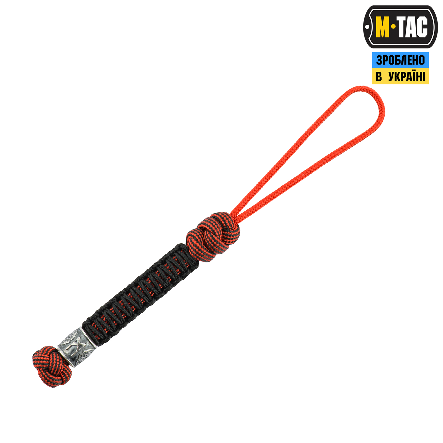 M-Tac темляк Scandinavian Mannaz Silver Black&Red — 2