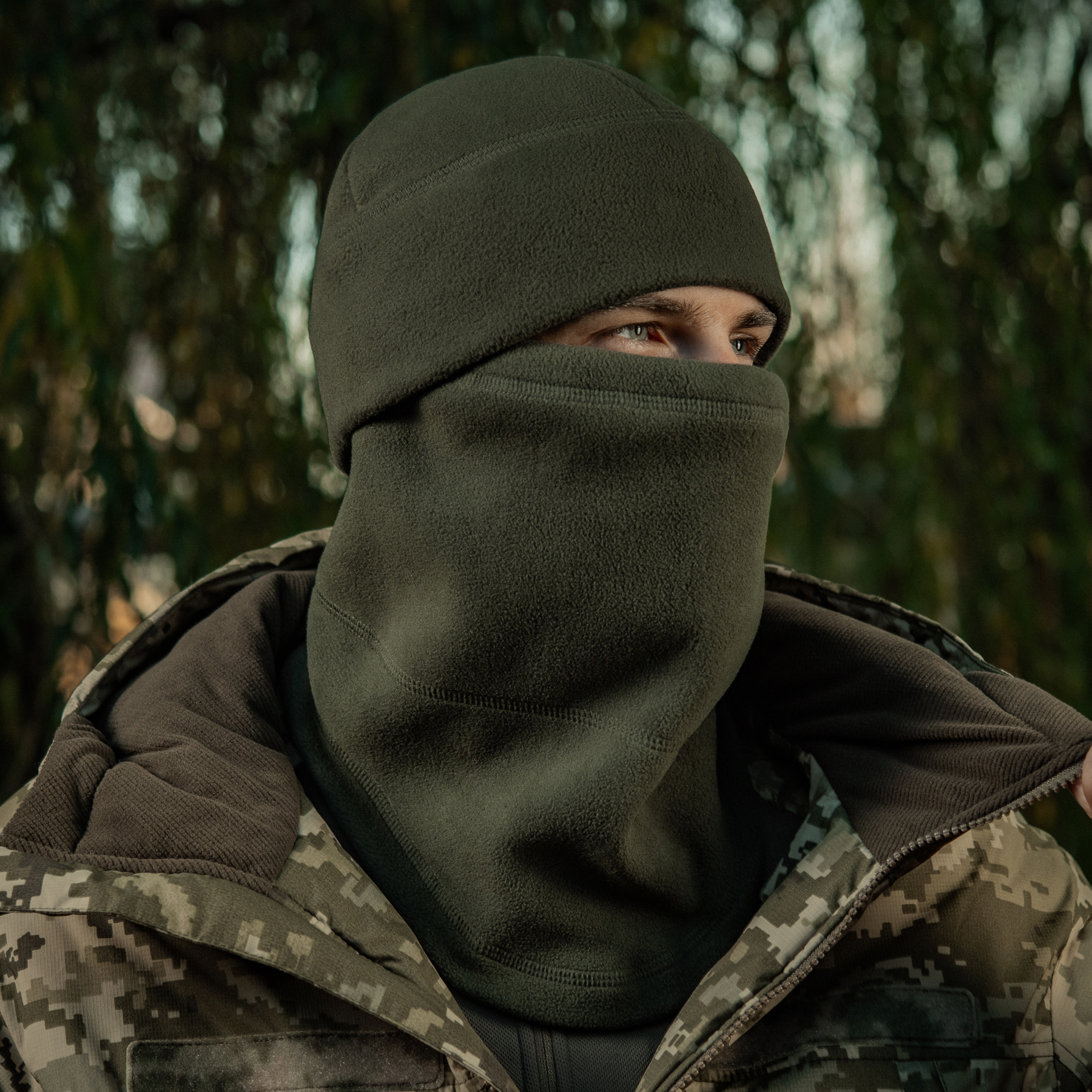 M-Tac шарф-труба анатомический с затяжкой Elite флис (320г/м2) Army Olive — 15