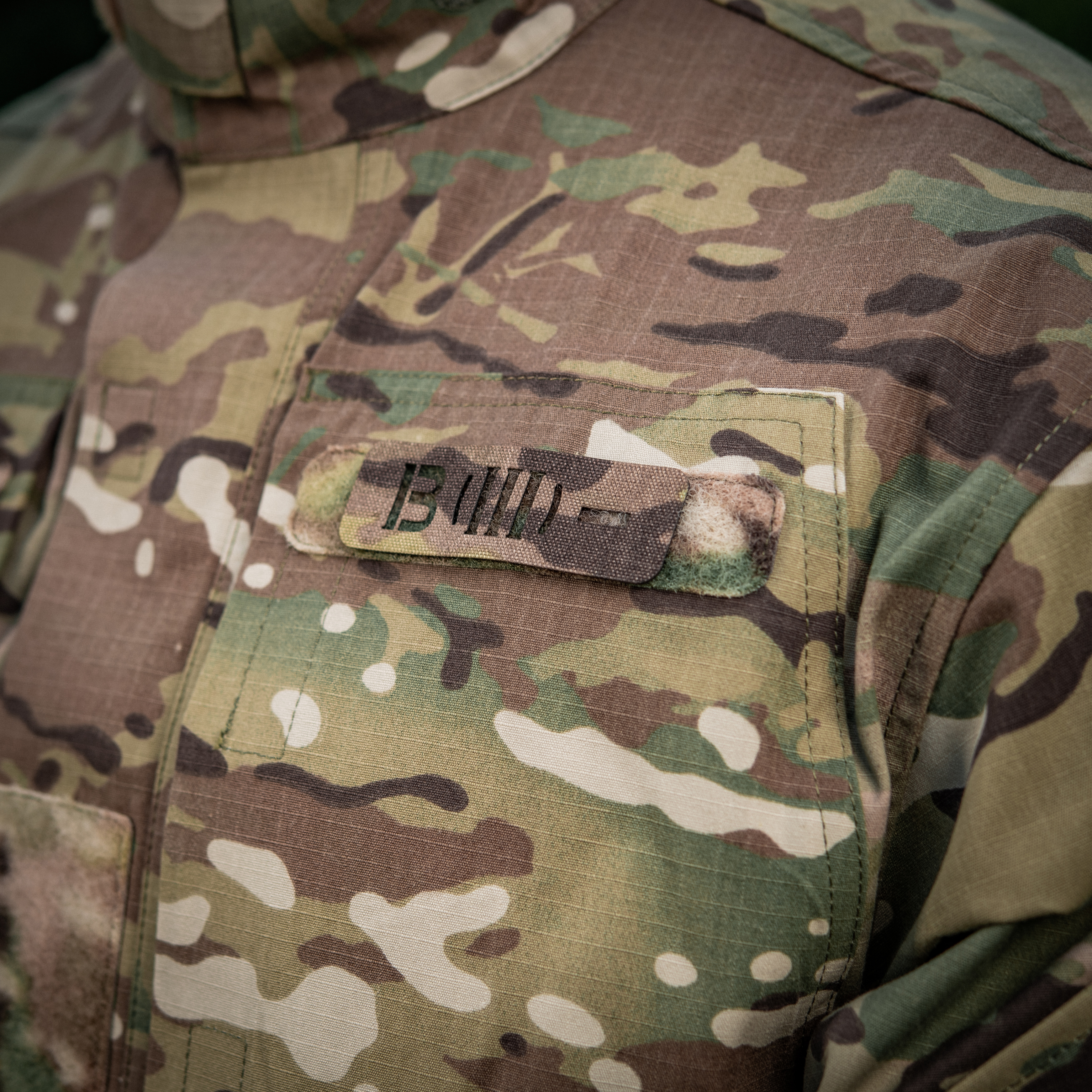 M-Tac нашивка группа крови B (III) - сквозная Laser Cut 25х80 Multicam — 4
