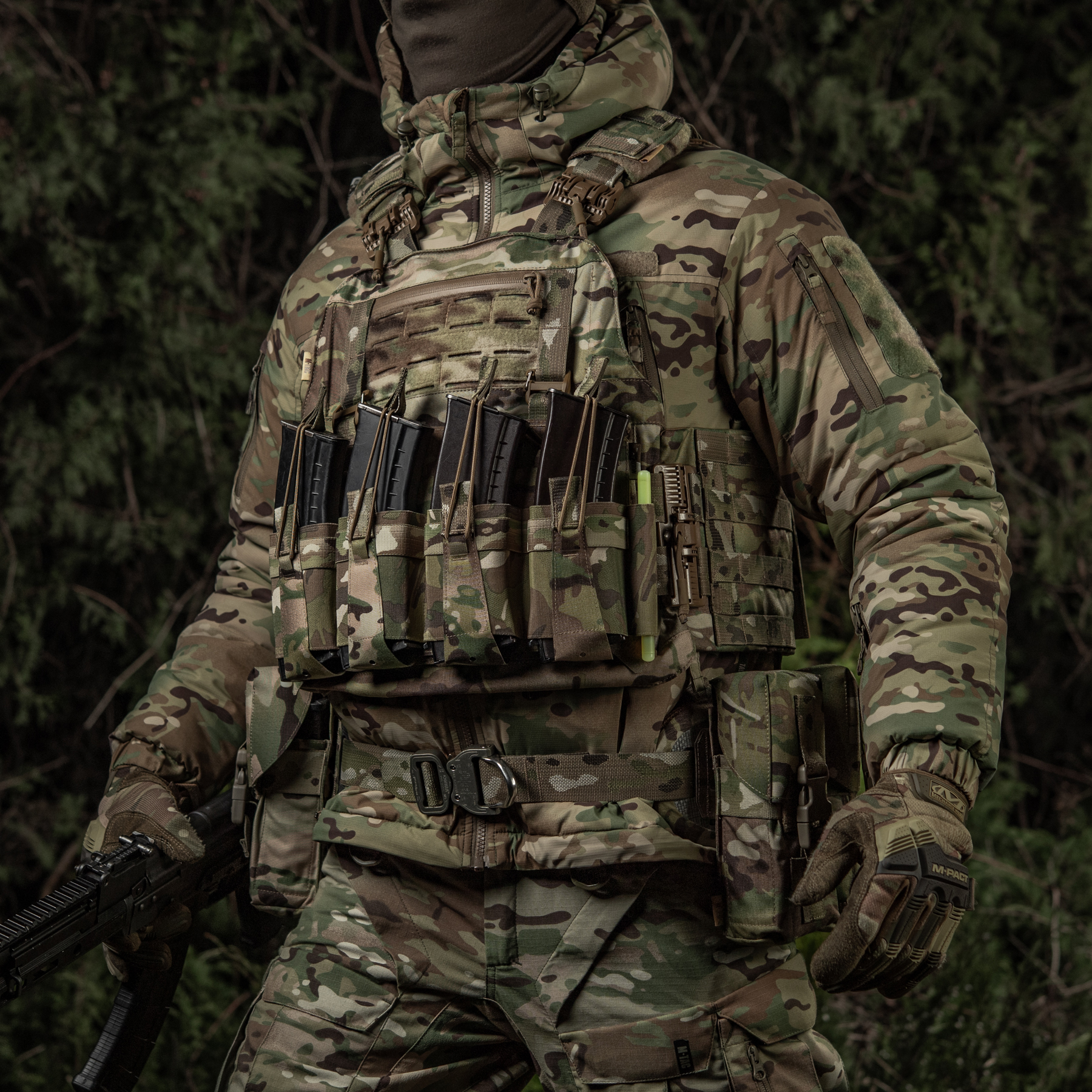 M-Tac передняя панель для чехла бронежилета Sturm на 4 магазина Multicam — 9