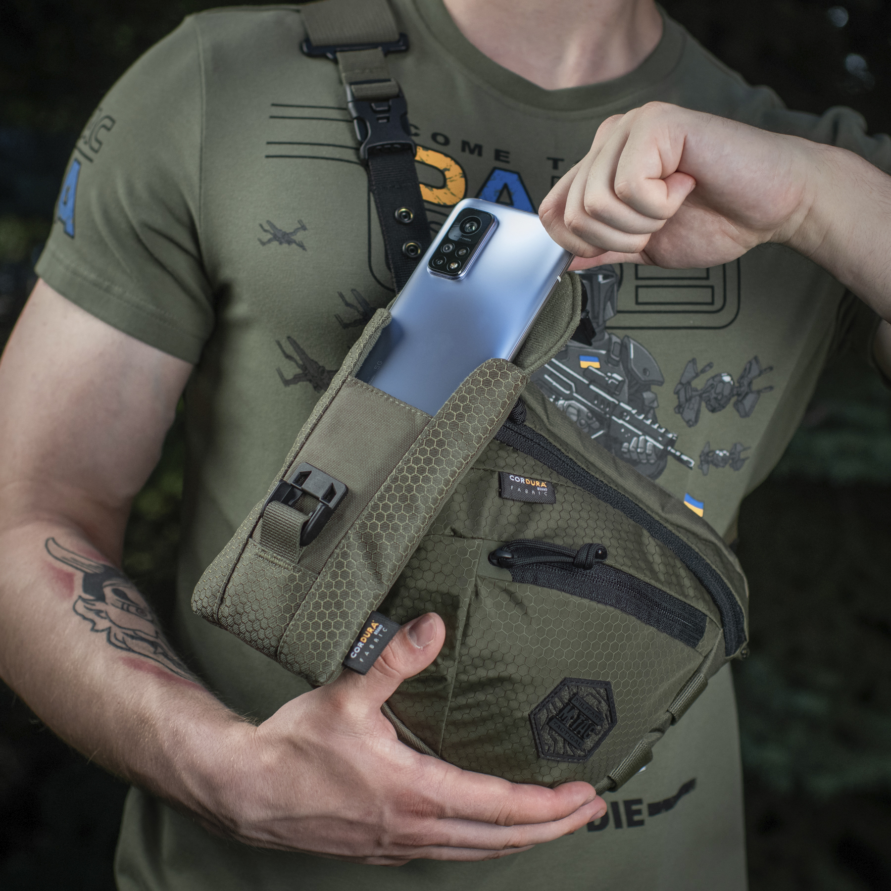 M-Tac подсумок для смартфона Elite Large Hex Ranger Green — 10