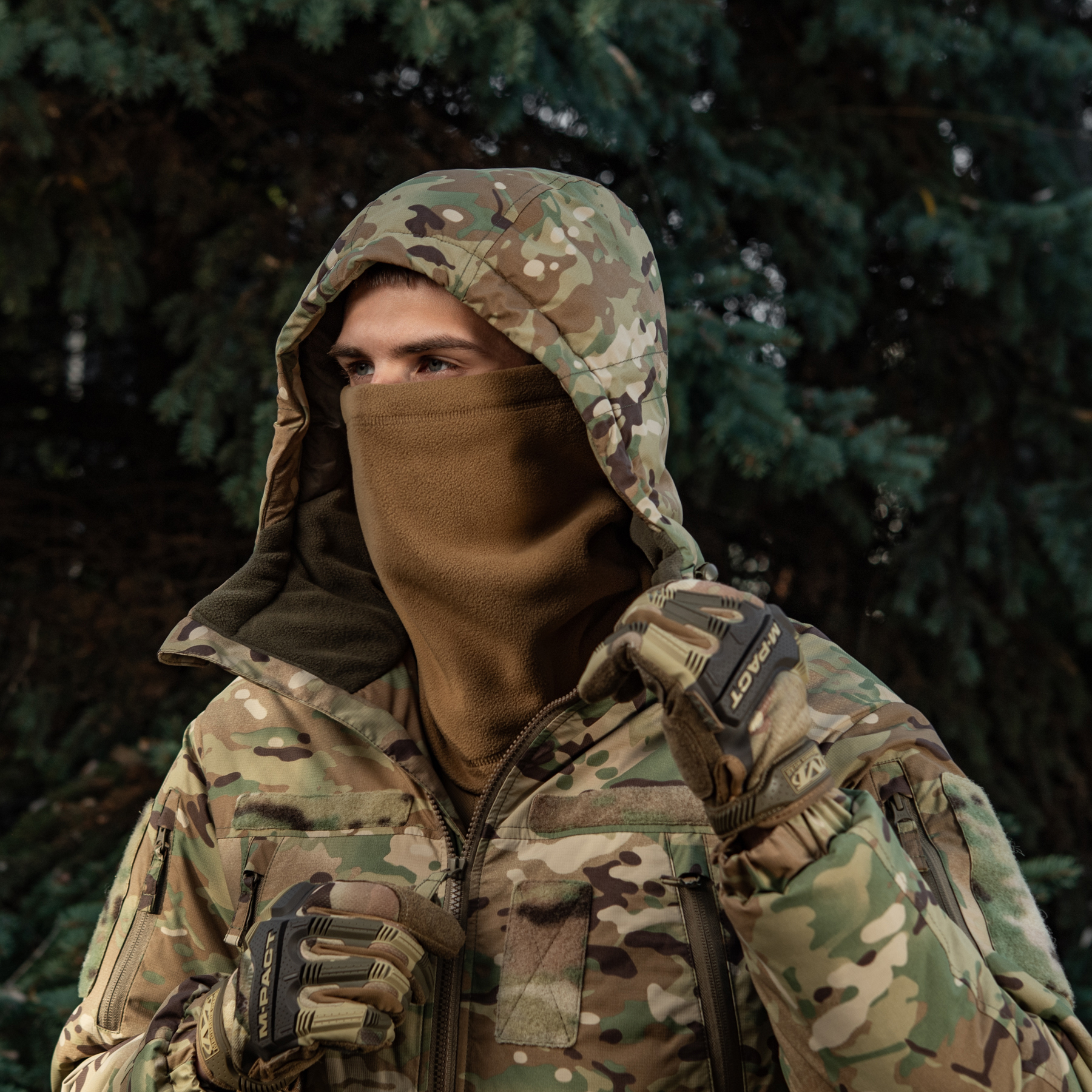 M-Tac шарф-труба Elite короткий с затяжкой флис (320г/м2) Coyote Brown — 7