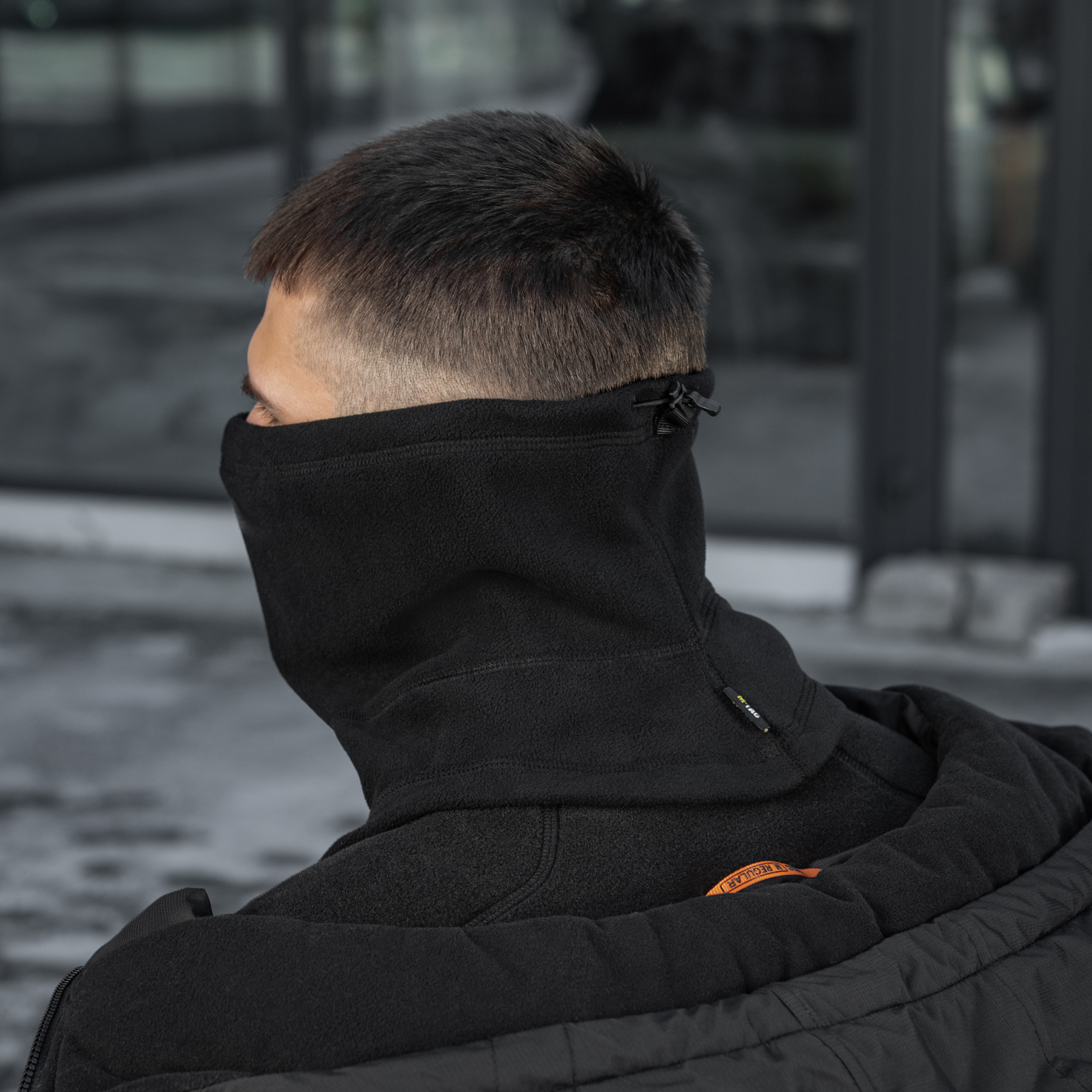 M-Tac шарф-труба анатомический с затяжкой Elite флис (320г/м2) Black — 15