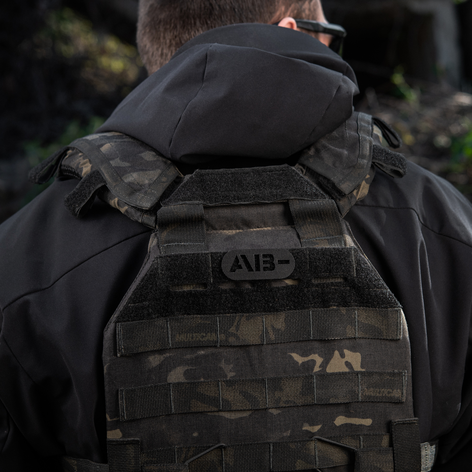 M-Tac нашивка группа крови AB- сквозная Laser Cut Black — 3