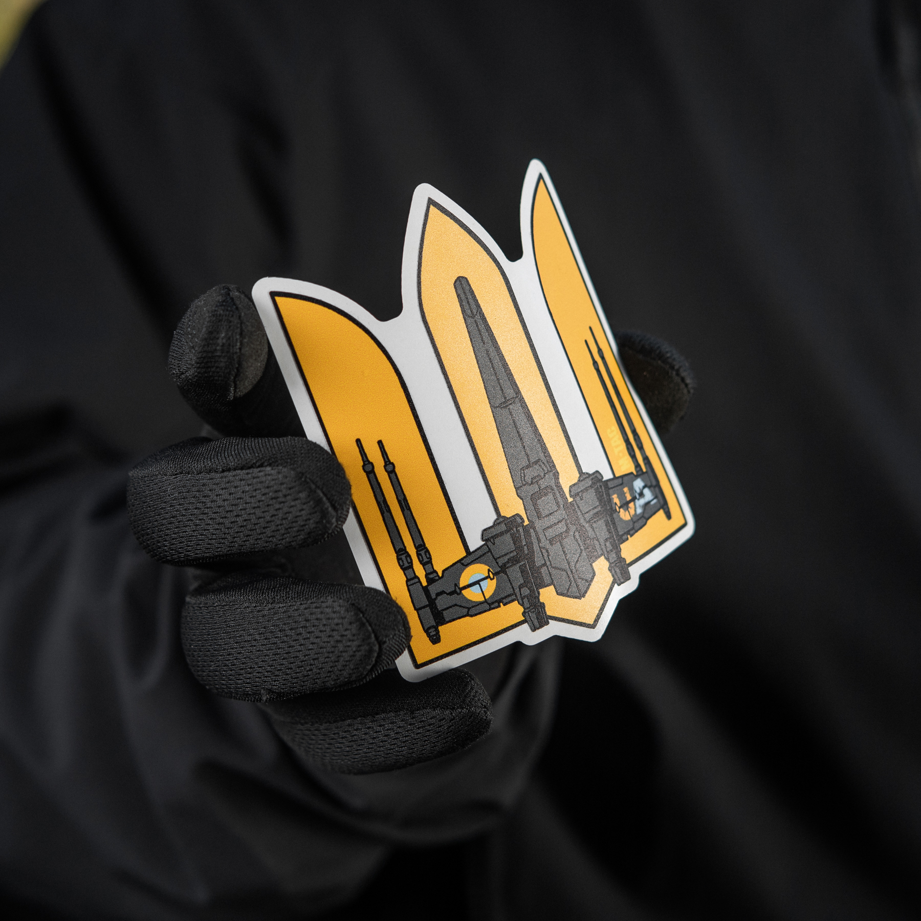 M-Tac наклейка Тризуб UA-Wing Small Yellow — 3