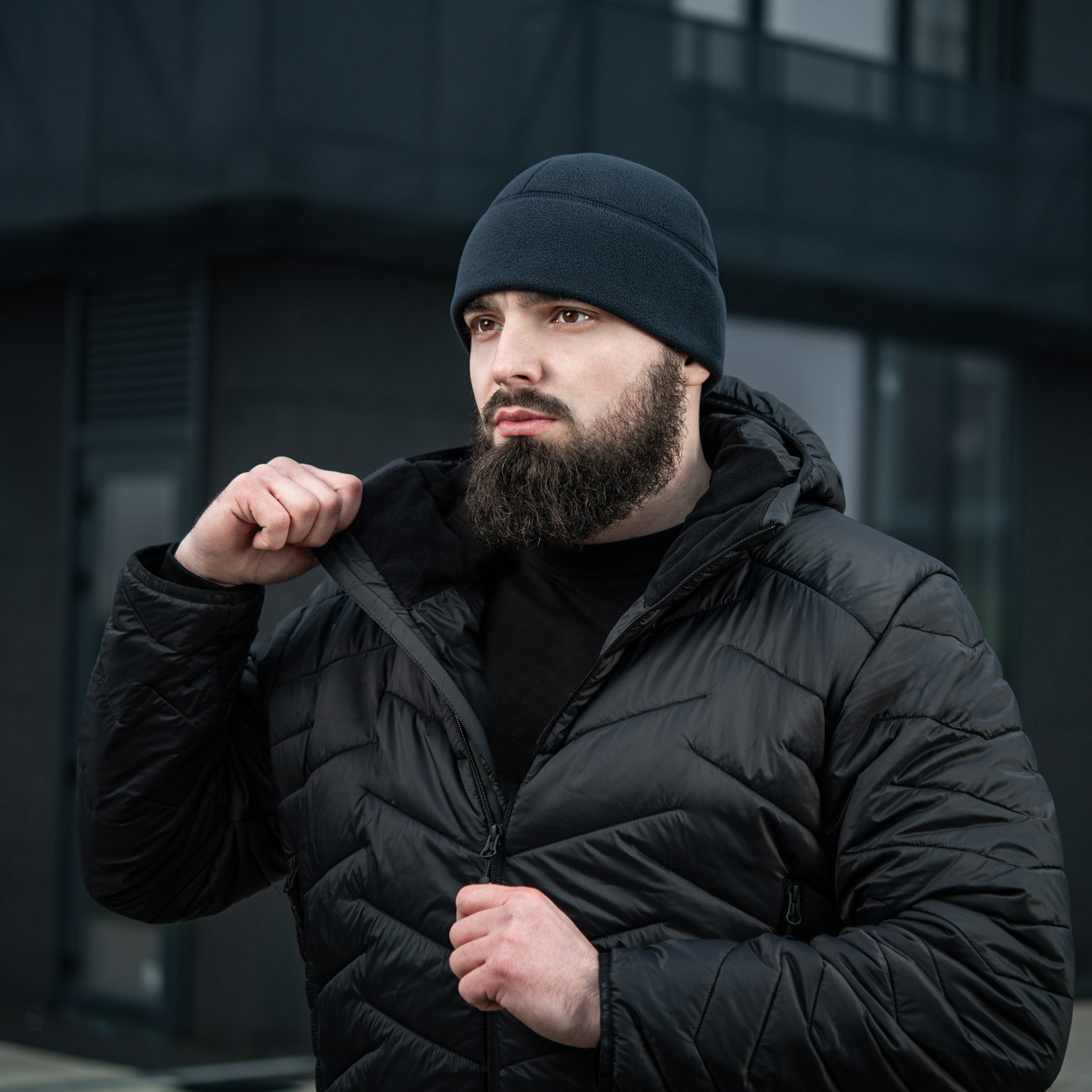 M-Tac шапка Watch Cap Elite флис (320г/м2) with Slimtex Dark Navy Blue — 11