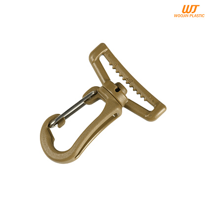 Woojin Plastic карабін Stable Metal Hook 38mm Coyote– Мілітарист - зображення 2