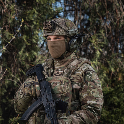 M-Tac шарф-труба анатомічний мікрофліс ріп-стоп Tan– Мілітарист - зображення 5