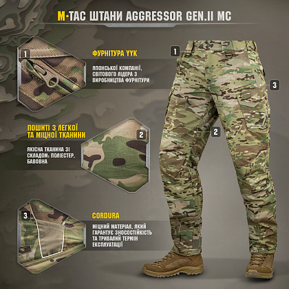 M-Tac штани Aggressor Gen.II MC– Мілітарист - зображення 6