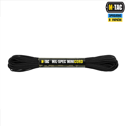 M-Tac паракорд Minicord Mil-Spec 15m Black– Мілітарист - зображення 1