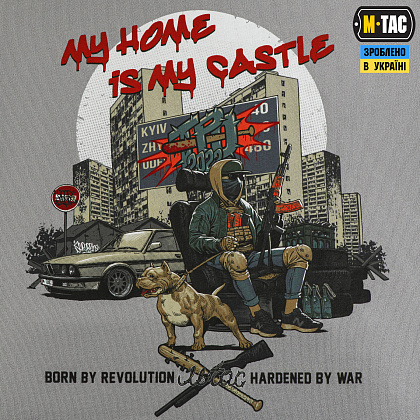 M-Tac кофта Hoodie My Home is my Castle Oversize Hard Light Grey– Мілітарист - зображення 9