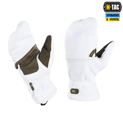 M-Tac рукавички безпалі з клапаном Winter 270 White– Мілітарист - зображення 2