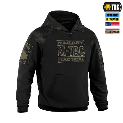 M-Tac кофта Hoodie Combat Black Multicam– Милитарист - фото 3