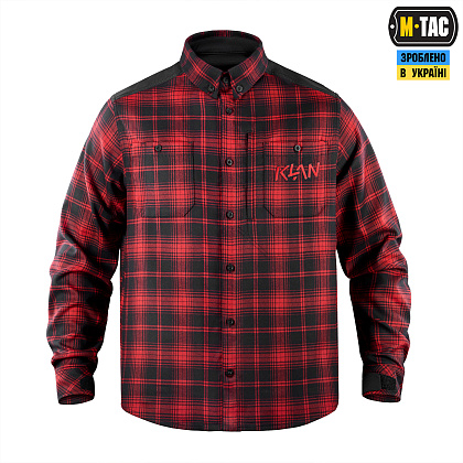 M-Tac сорочка Redneck Shirt KLAN Embroidery Red/Black– Мілітарист - зображення 2