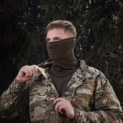 M-Tac шарф-труба анатомічний мікрофліс ріп-стоп Dark Olive– Мілітарист - зображення 12
