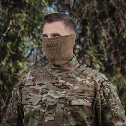 M-Tac шарф-труба анатомічний мікрофліс ріп-стоп Tan– Мілітарист - зображення 9