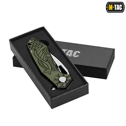 M-Tac ніж складний Type 12 Scandinavian Stonewash Black/Olive– Мілітарист - зображення 9