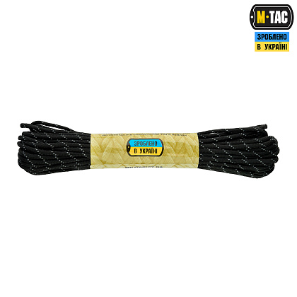 M-Tac паракорд Reflective Traser Black 15м– Мілітарист - зображення 2