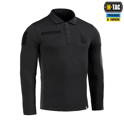 M-Tac поло тактичне довгий рукав 65/35 Black– Мілітарист - зображення 3