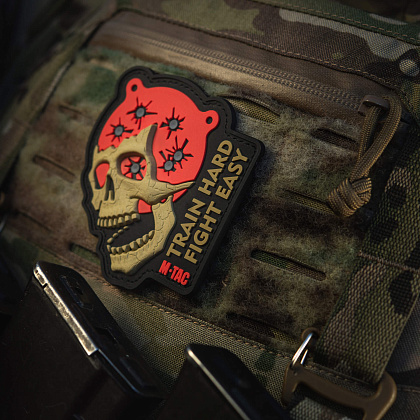 M-Tac нашивка Train Hard Fight Easy PVC Black/Red– Милитарист - фото 7