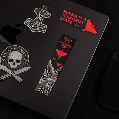 M-Tac наклейка russia is a terrorist state Small Black– Милитарист - фото 11