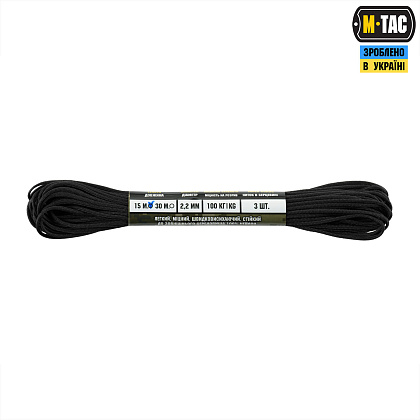 M-Tac паракорд Minicord Mil-Spec 15m Black– Мілітарист - зображення 2