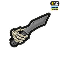 M-Tac нашивка Skeleton Knife PVC Grey– Милитарист