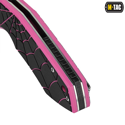 M-Tac ніж складний Type 12 Spider Web Black/Pink/Steel– Мілітарист - зображення 8