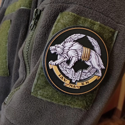 Шеврон ПВХ ССО Іду на ви Вовк об'ємний олива– Мілітарист - зображення 3