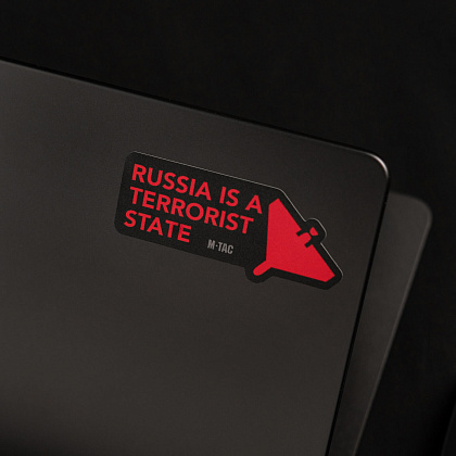 M-Tac наклейка russia is a terrorist state Small Black– Милитарист - фото 8